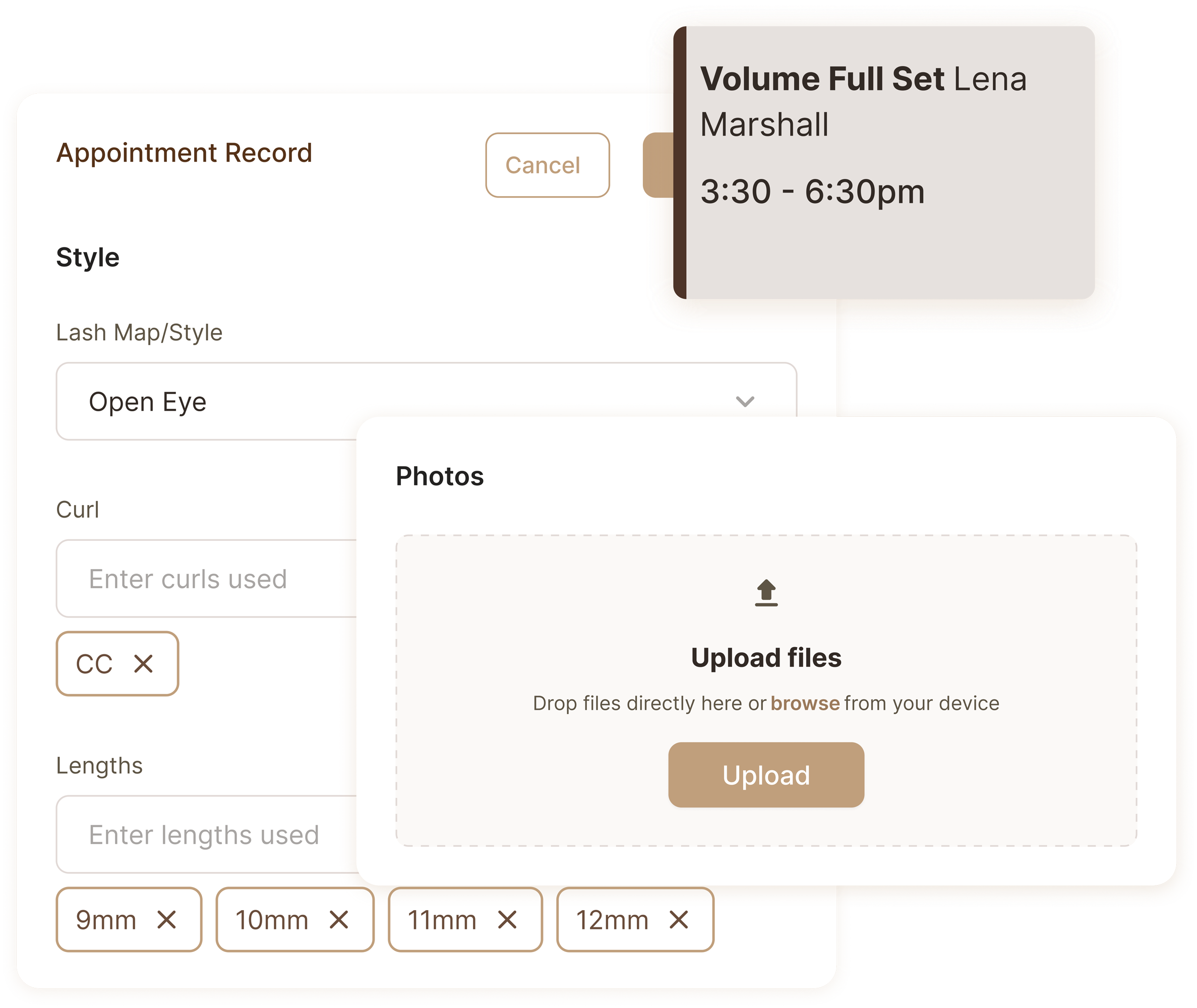 Winkly appointments calendar