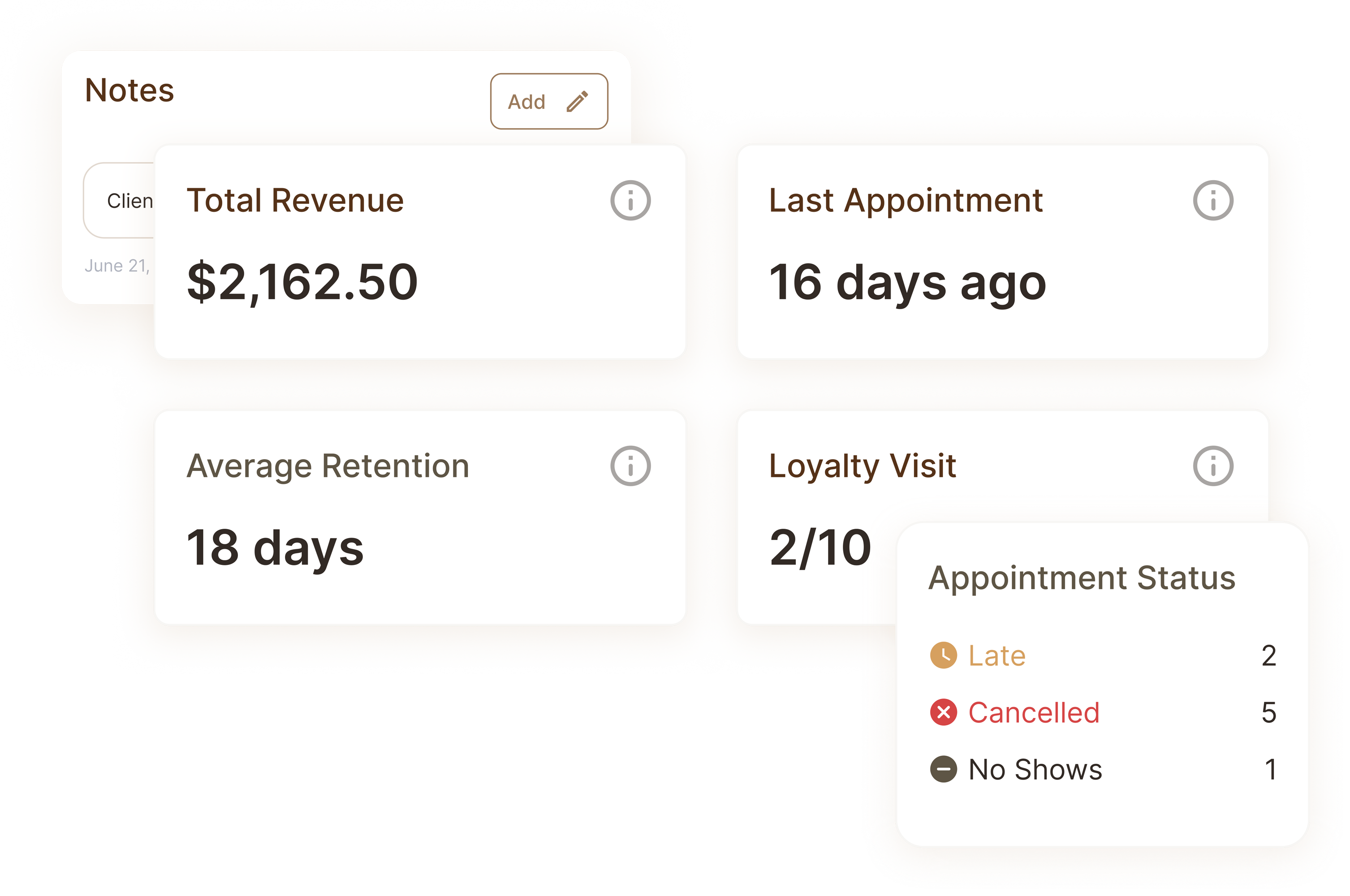 Winkly client profiles and stats